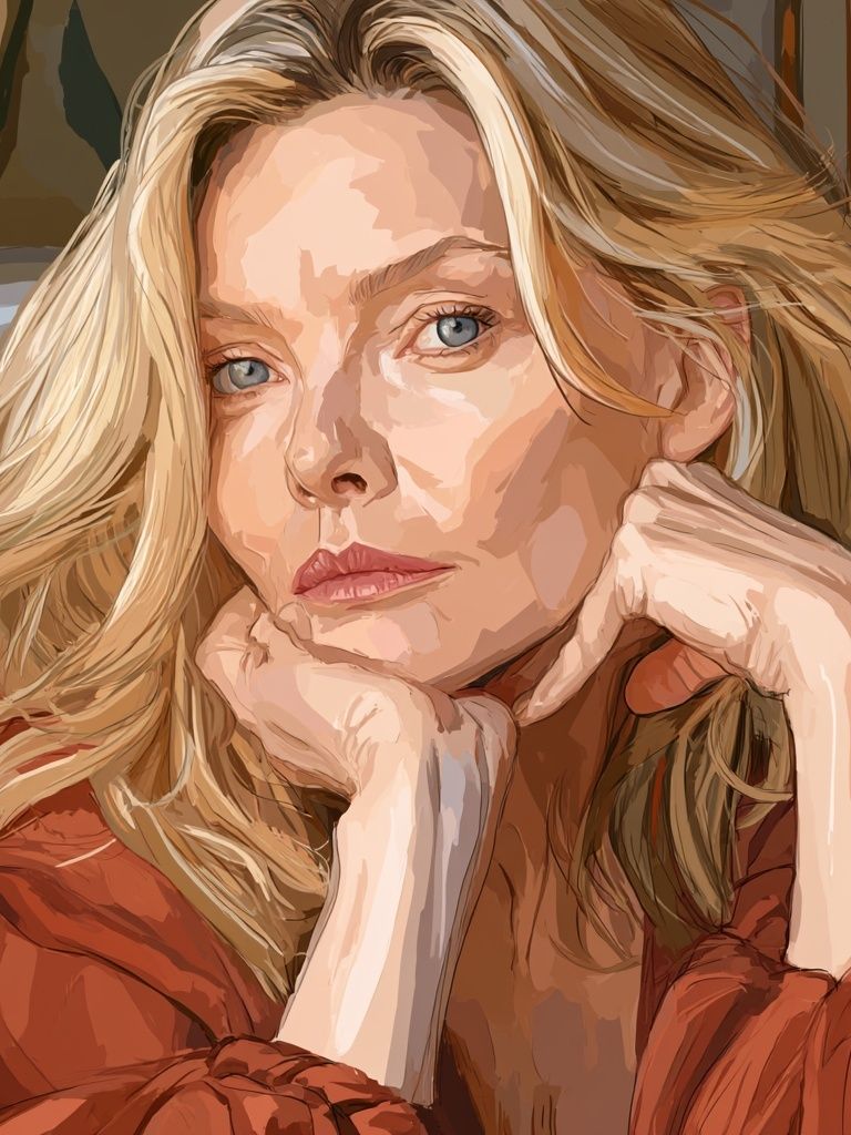 Blonde Portrait Illustration Poster. poster — illustration art