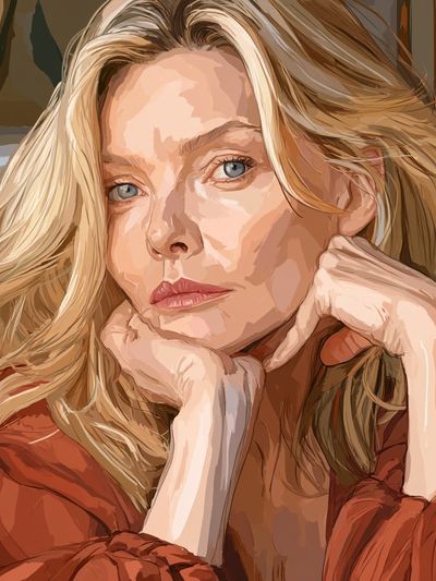 Blonde Portrait Illustration Poster. poster