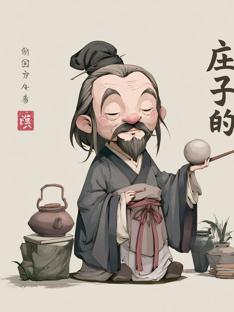 Ancient Scholar Illustration Poster. poster detail