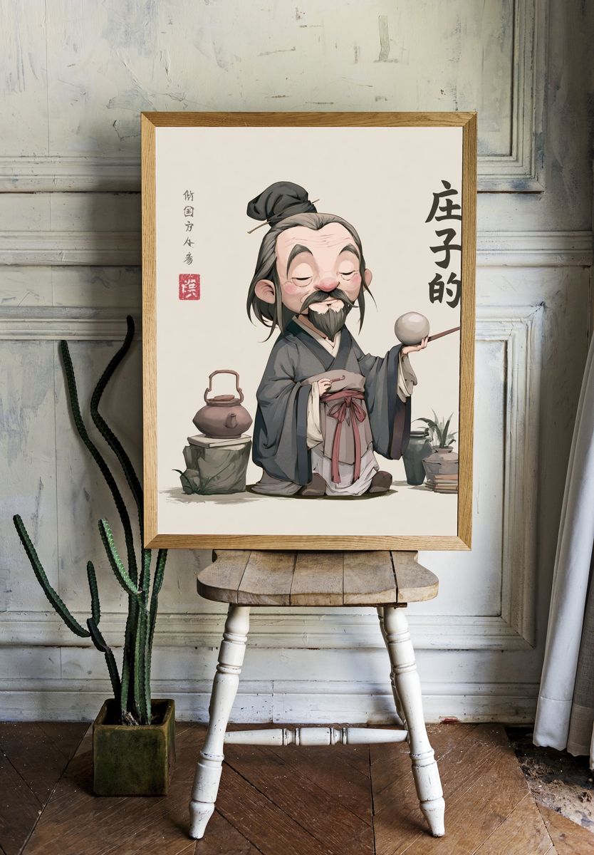 Ancient Scholar Illustration Poster. room preview