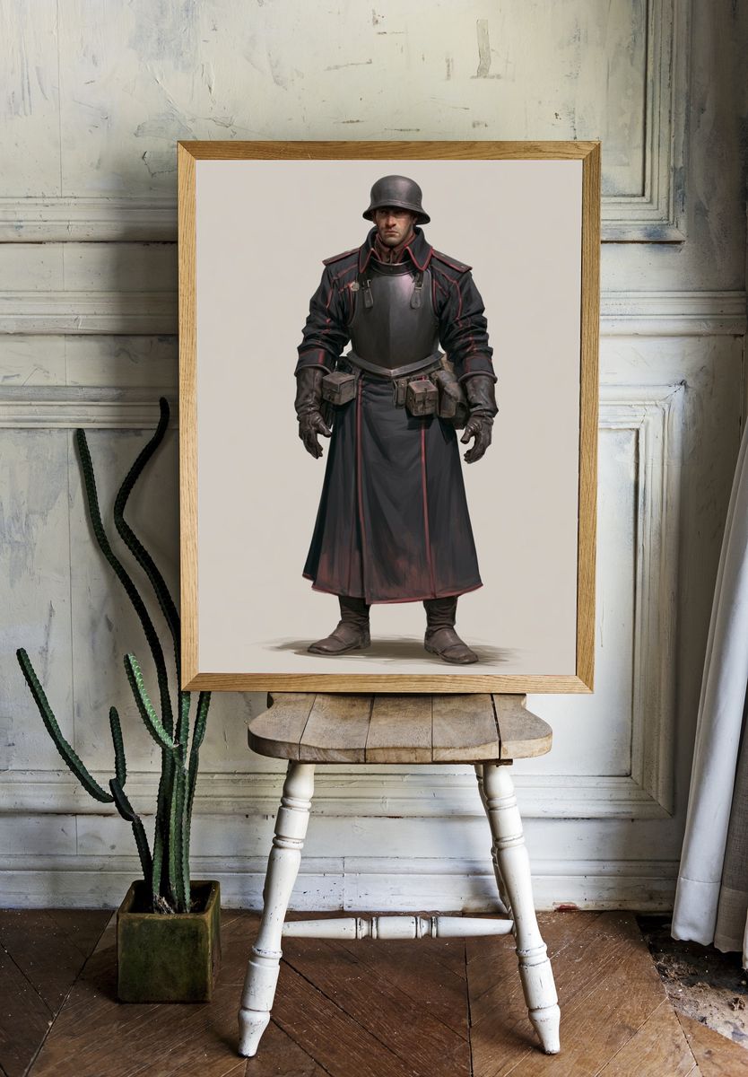 Armored Soldier Character Print. room preview