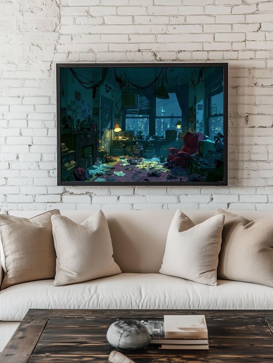 Neon City Studio — Illustration Print. room preview