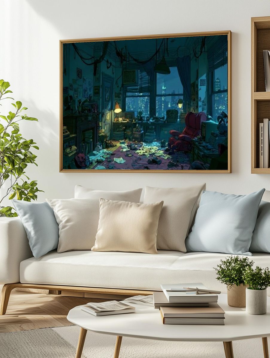 Neon City Studio — Illustration Print. — room view 2