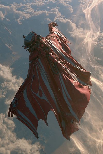 Skyborne Mecha Figure Poster. poster
