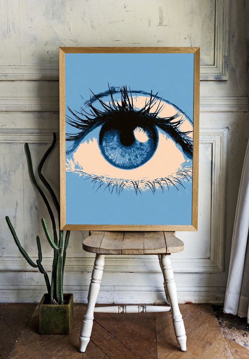 Blue Eye Illustration Poster. room preview