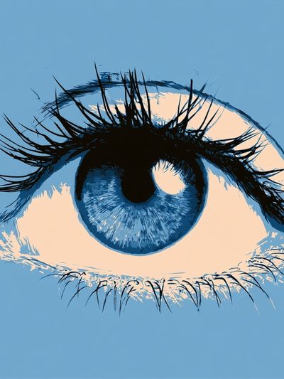 Blue Eye Illustration Poster. poster