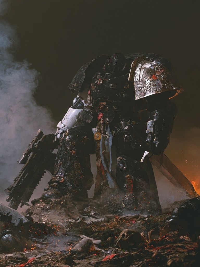 Armored Mech Battlefield Poster. poster — illustration art