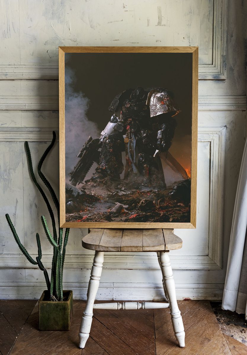 Armored Mech Battlefield Poster. — room view 1