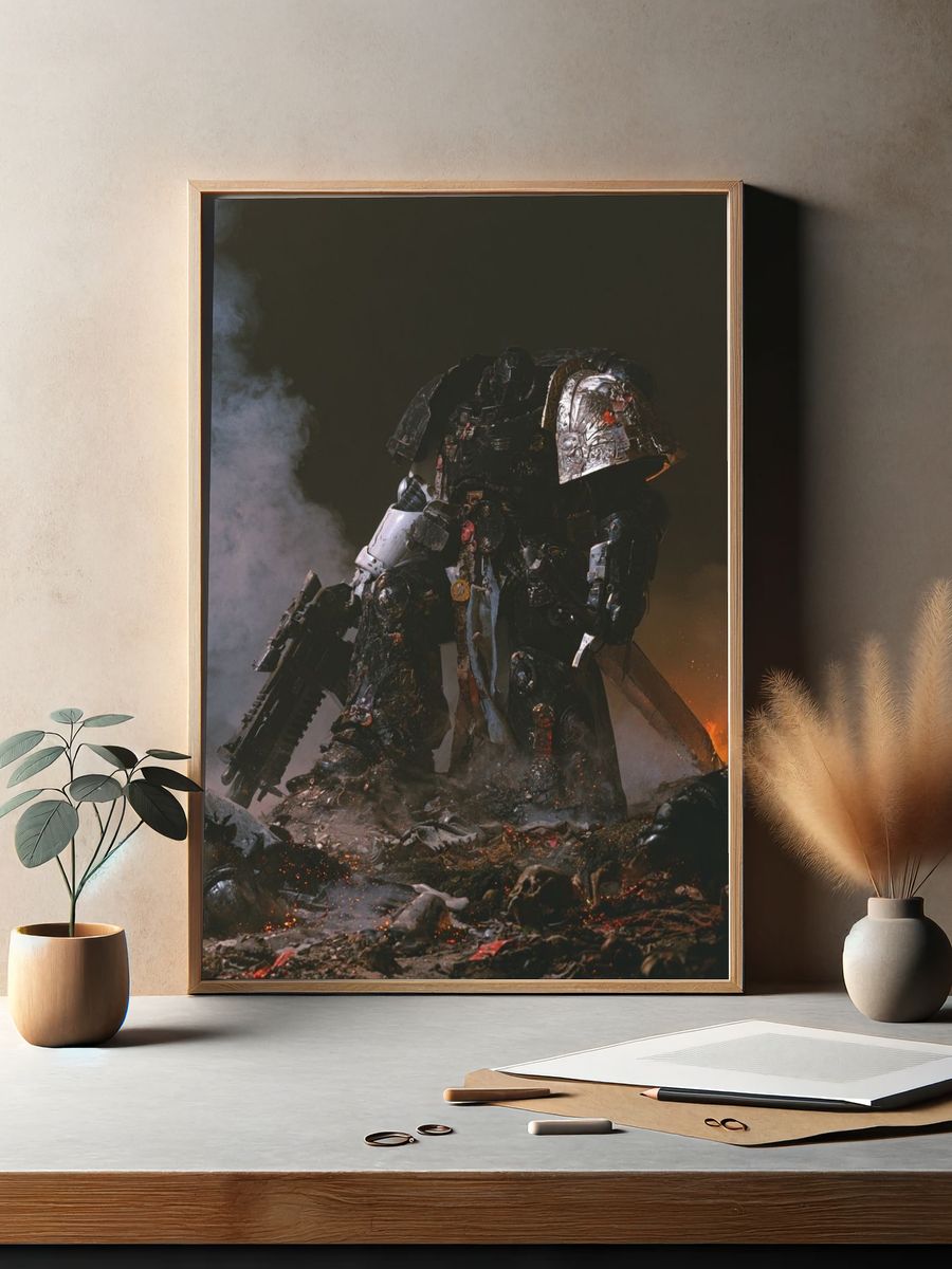 Armored Mech Battlefield Poster. — room view 2