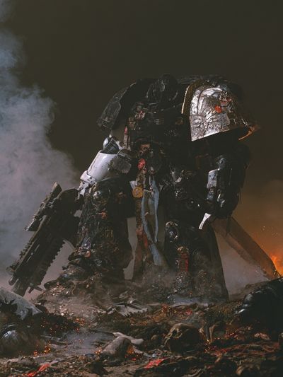 Armored Mech Battlefield Poster. poster