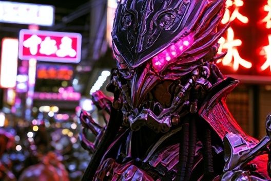 Cyberpunk Alien Portrait Poster. poster detail