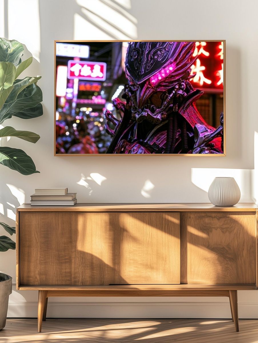Cyberpunk Alien Portrait Poster. — room view 3