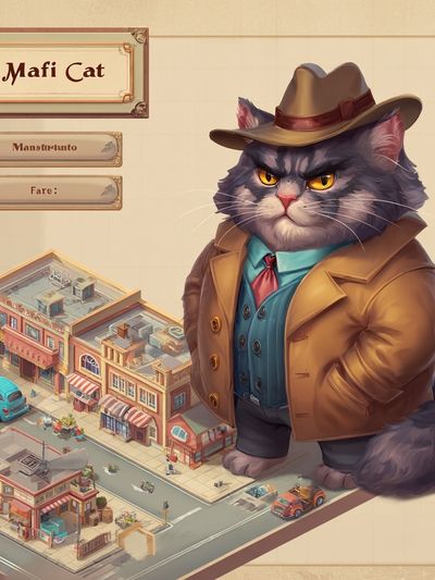 Mafi Cat Detective Illustration Poster. poster