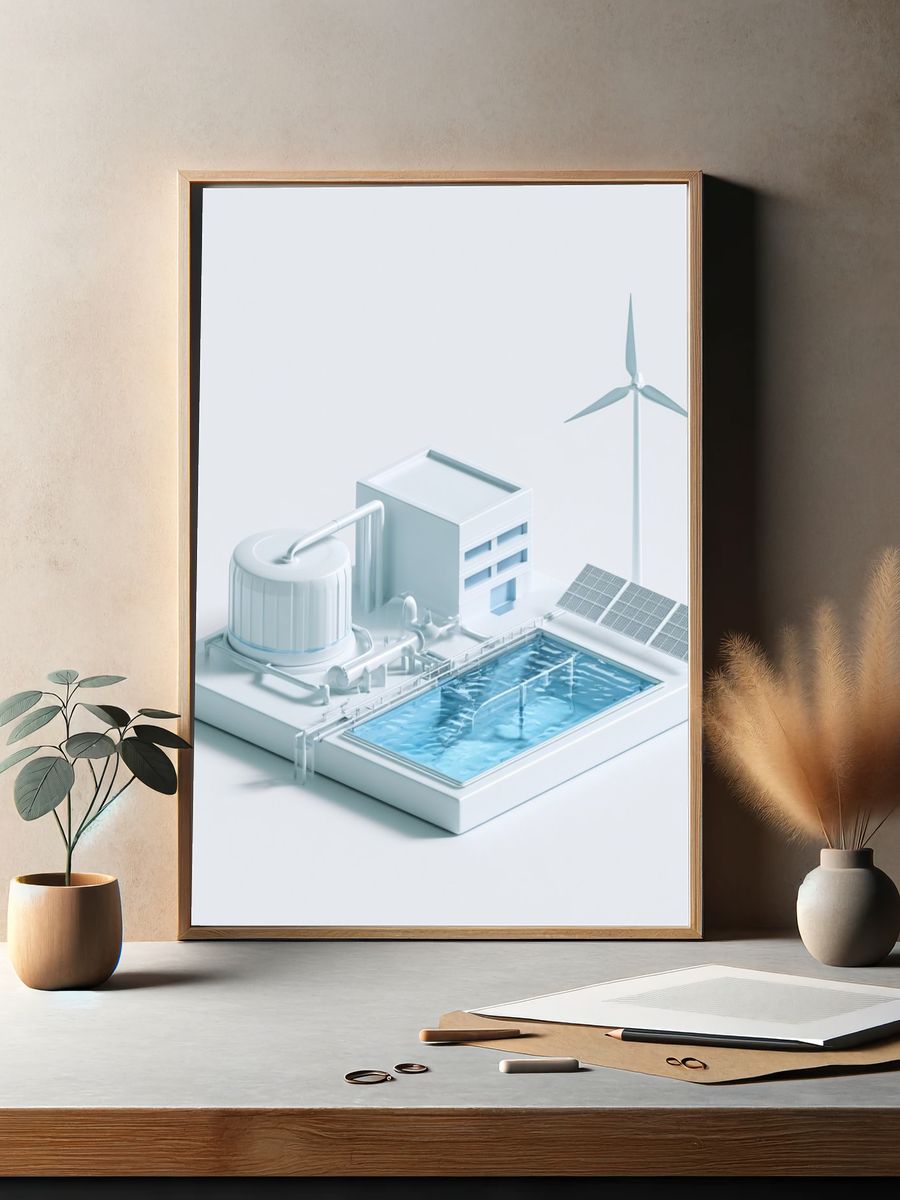 Clean Energy Concept Illustration Print. — room view 2