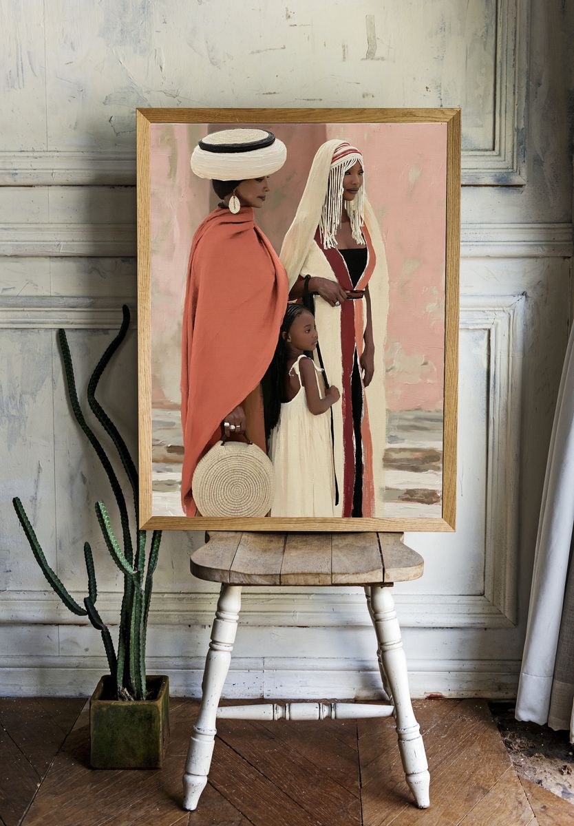 African Women Portrait Illustration Poster. room preview