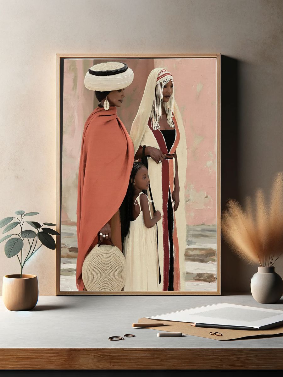 African Women Portrait Illustration Poster. — room view 2