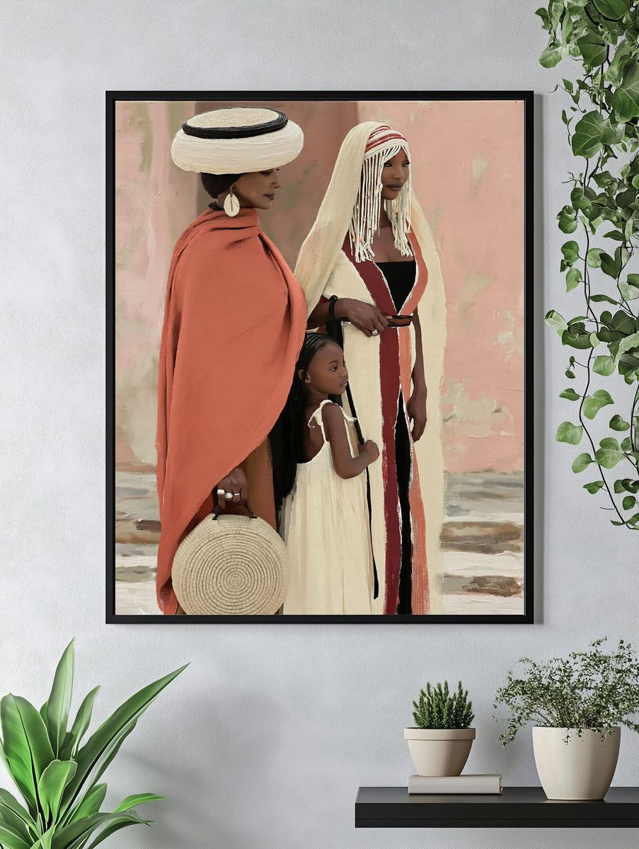 African Women Portrait Illustration Poster. — room view 4