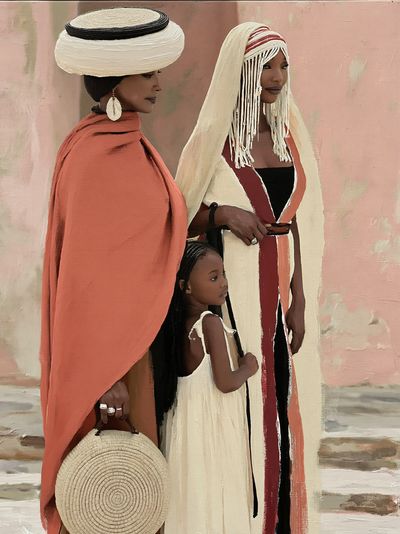 African Women Portrait Illustration Poster. poster print