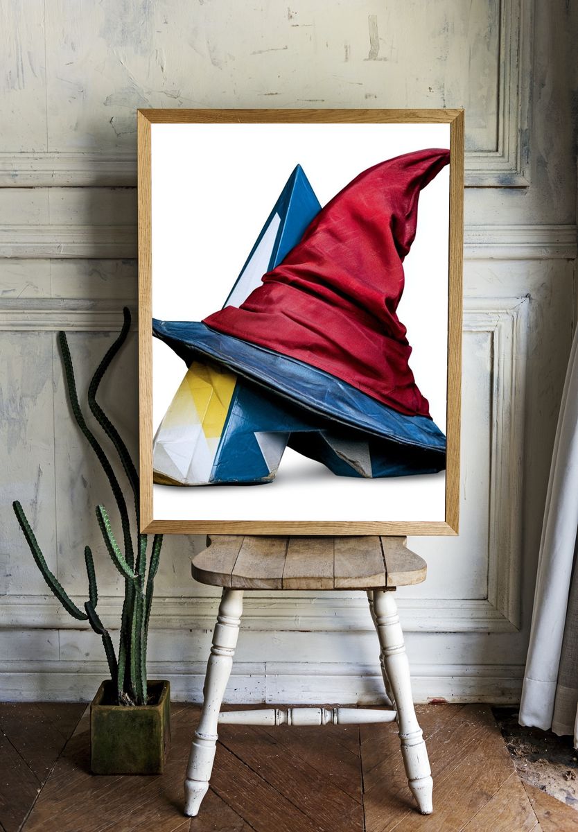 Wizard Hat Sculpture Poster. — room view 1