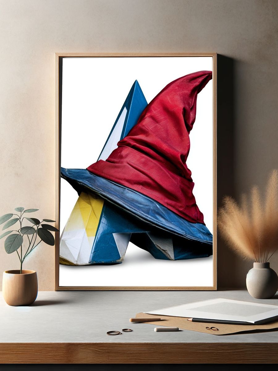 Wizard Hat Sculpture Poster. — room view 2