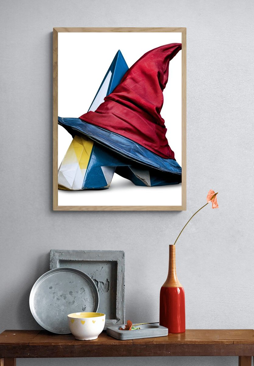 Wizard Hat Sculpture Poster. — room view 3