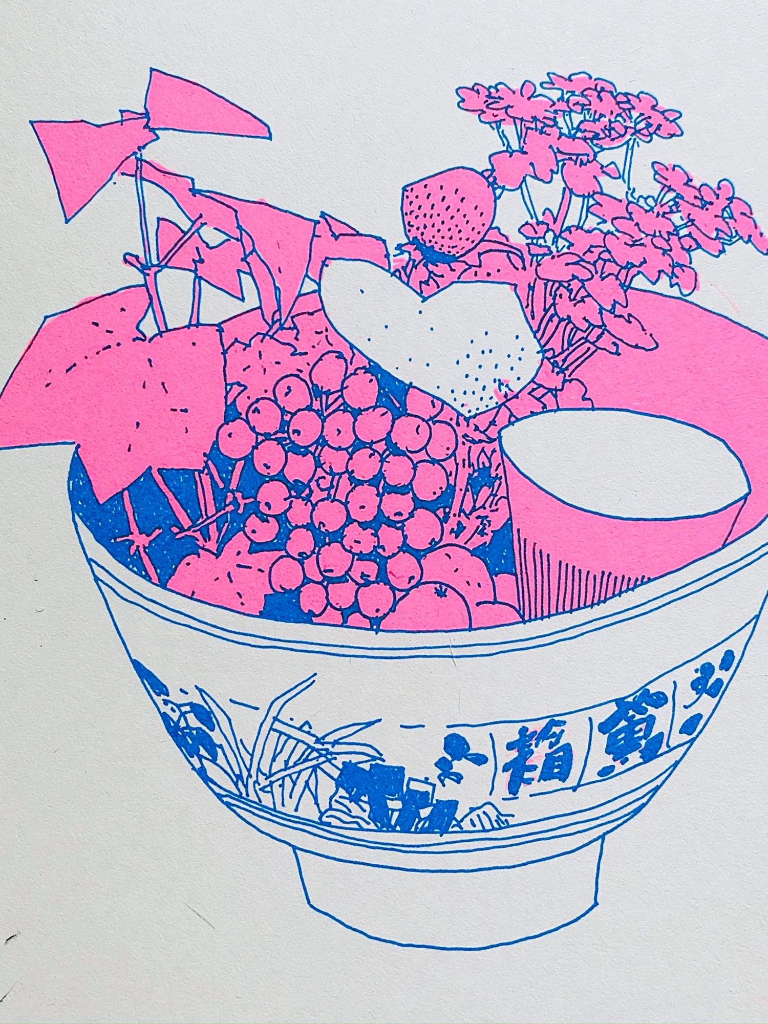 Fruit Bowl Illustration Poster. poster detail
