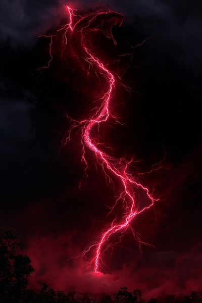 Electric Serpent Lightning Poster.