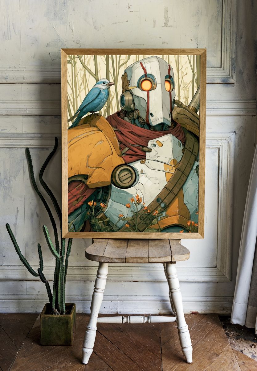 Cyber Frog Lotus Poster. — room view 1
