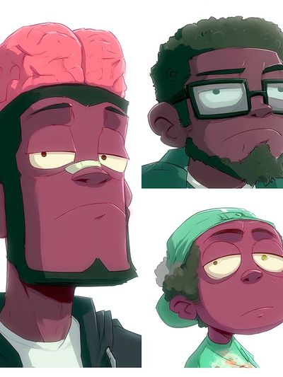 Gorillaz Portrait Collage Poster.