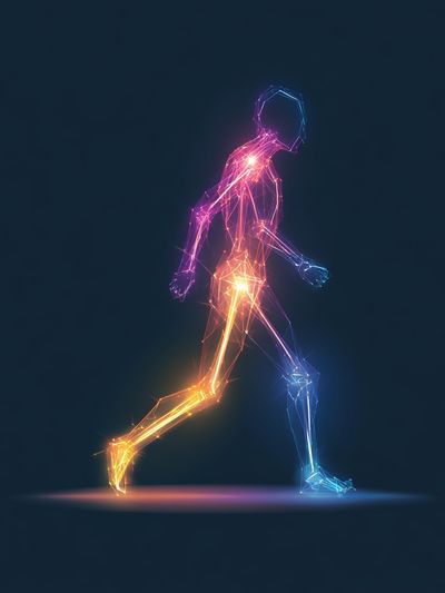 Neon Runner Abstract Poster. poster