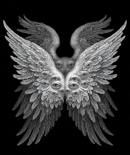 Surreal Winged Eyes Illustration Poster. poster detail