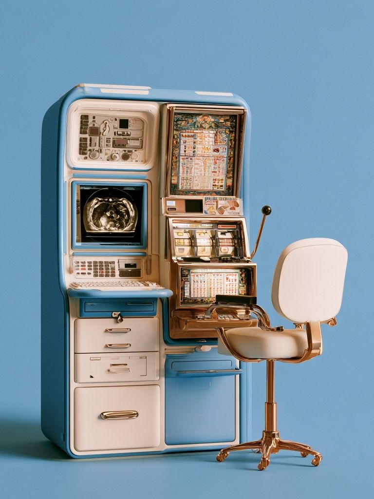 Retro Medical Machine Poster. poster — illustration art