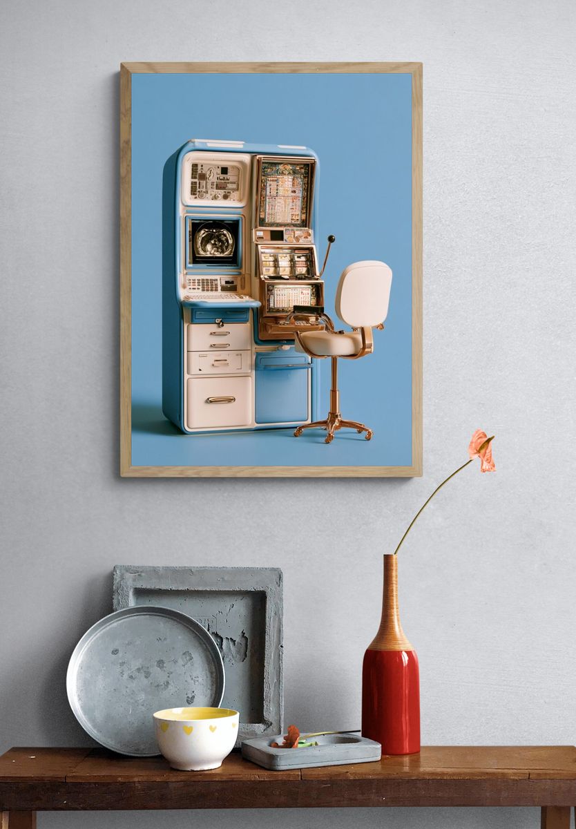 Retro Medical Machine Poster. — room view 3