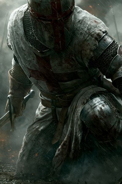 Crusader Knight Action Poster. poster