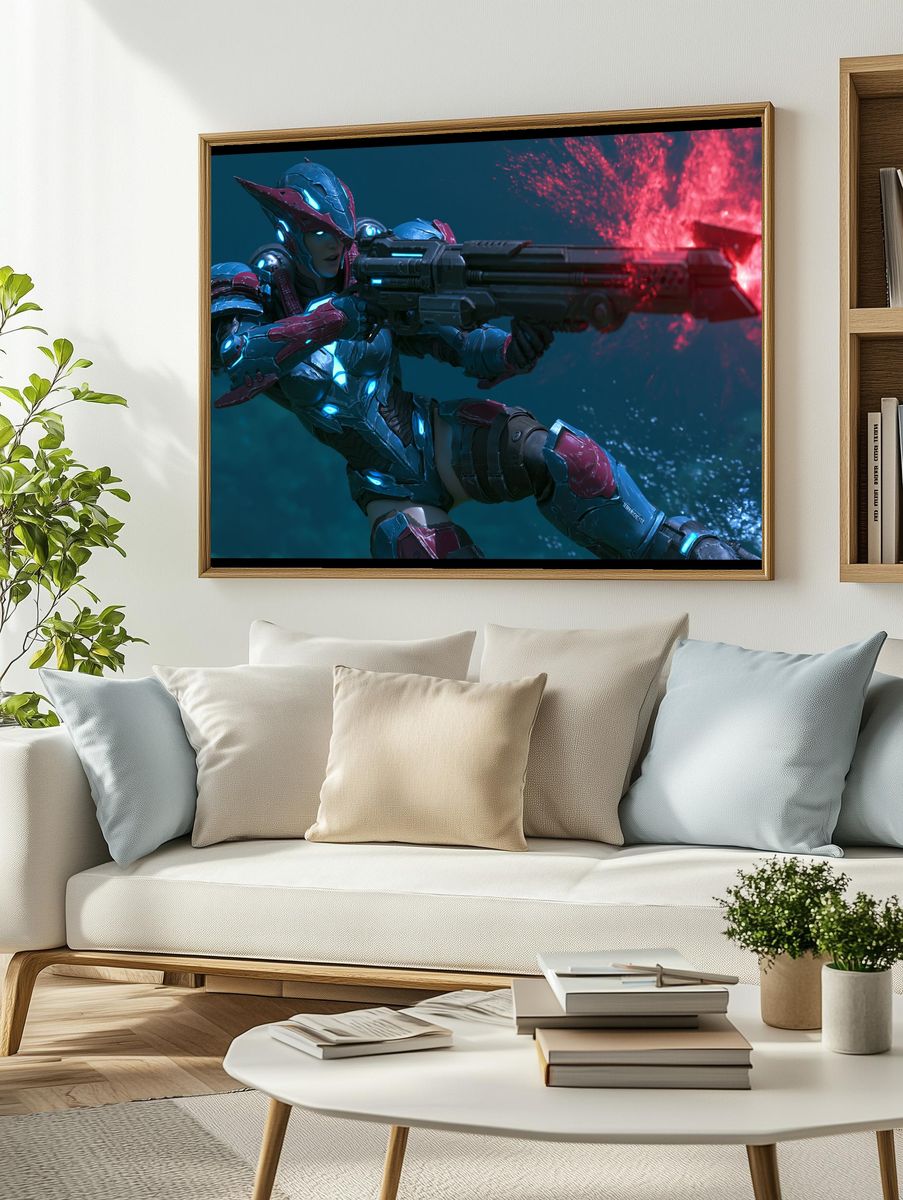 Cyber Soldier Action Poster. — room view 2