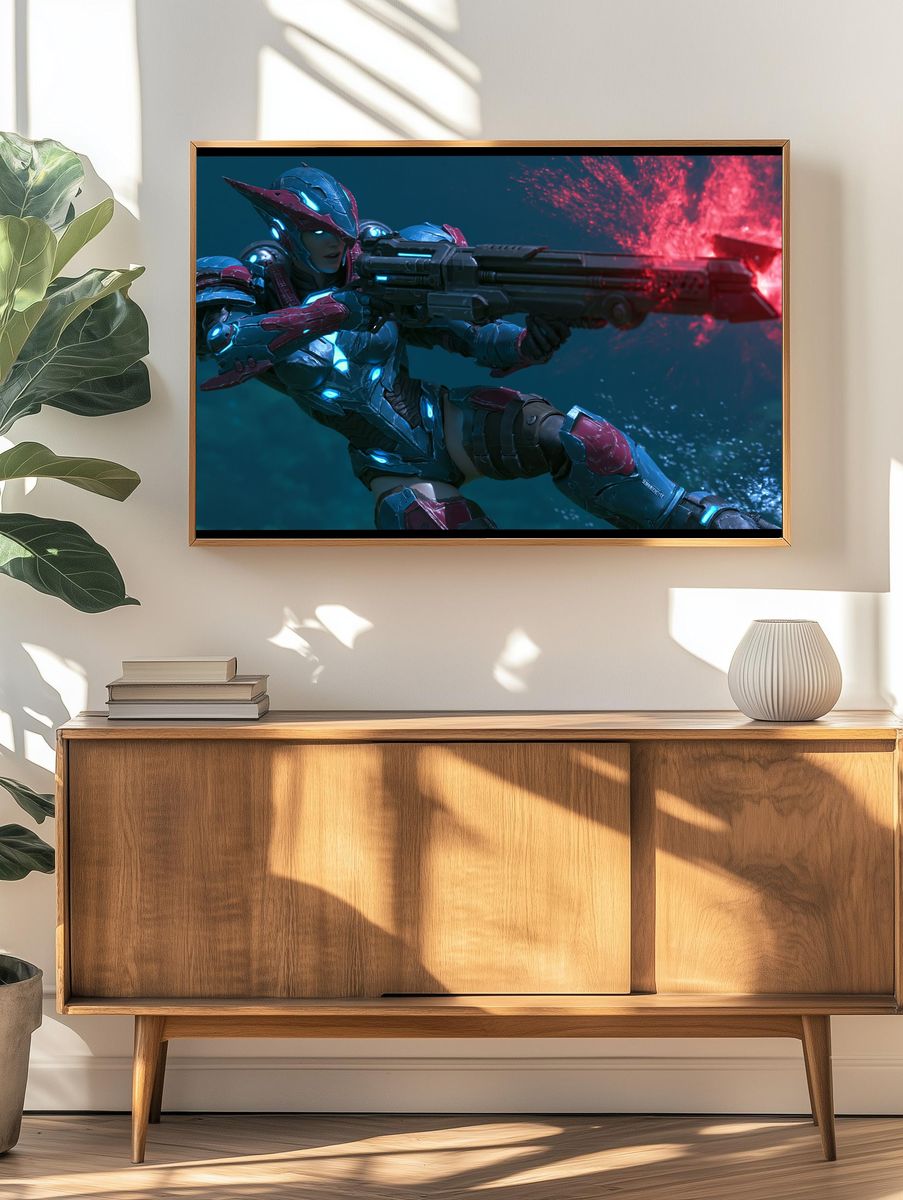 Cyber Soldier Action Poster. — room view 3
