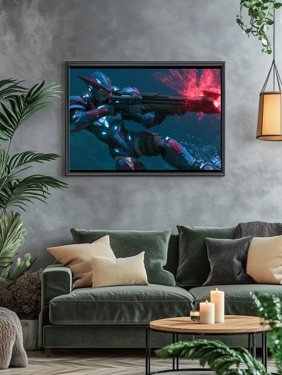 Cyber Soldier Action Poster. — room view 4
