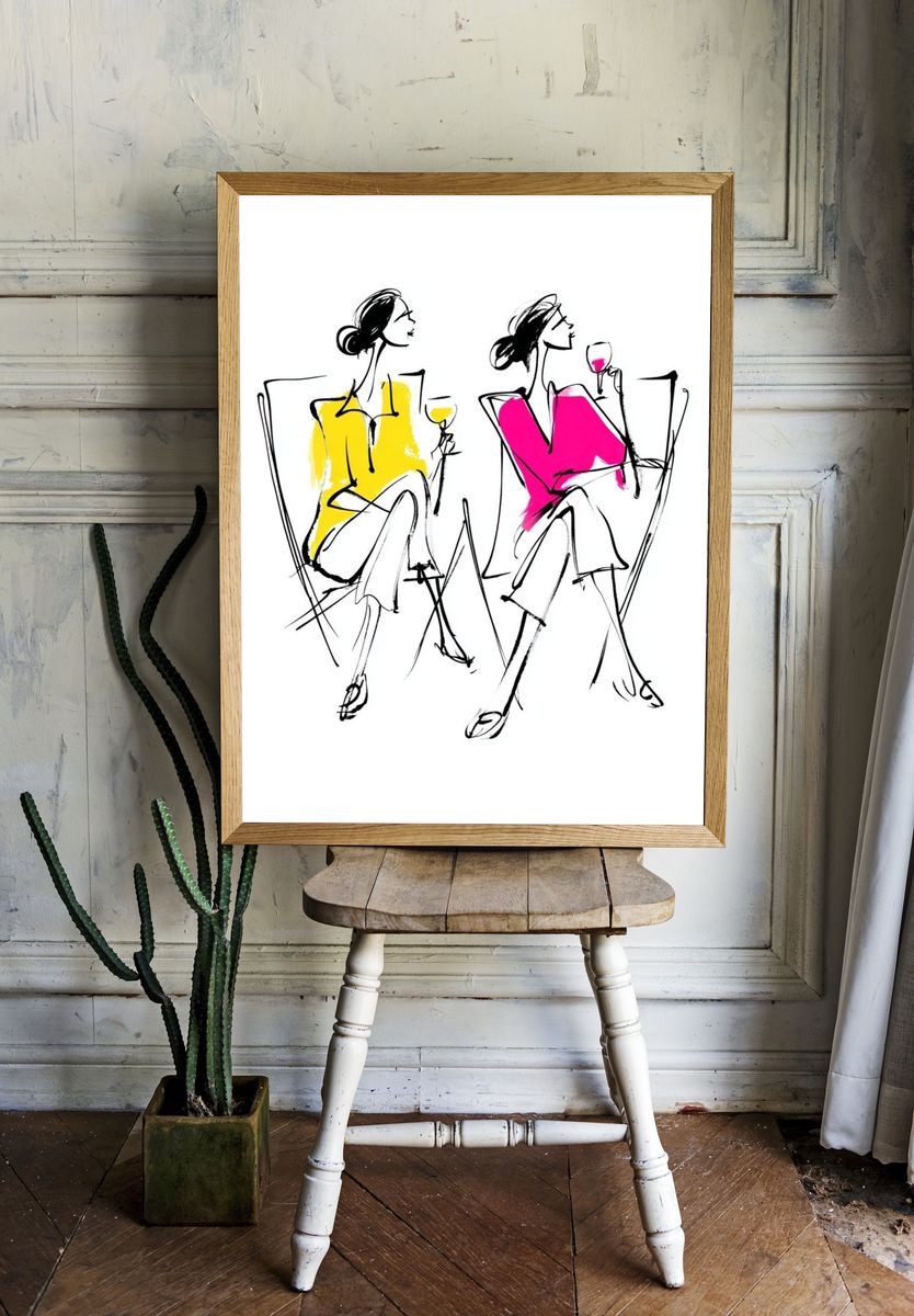 Fashion Sketch Duo Poster. room preview