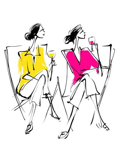 Fashion Sketch Duo Poster. poster print