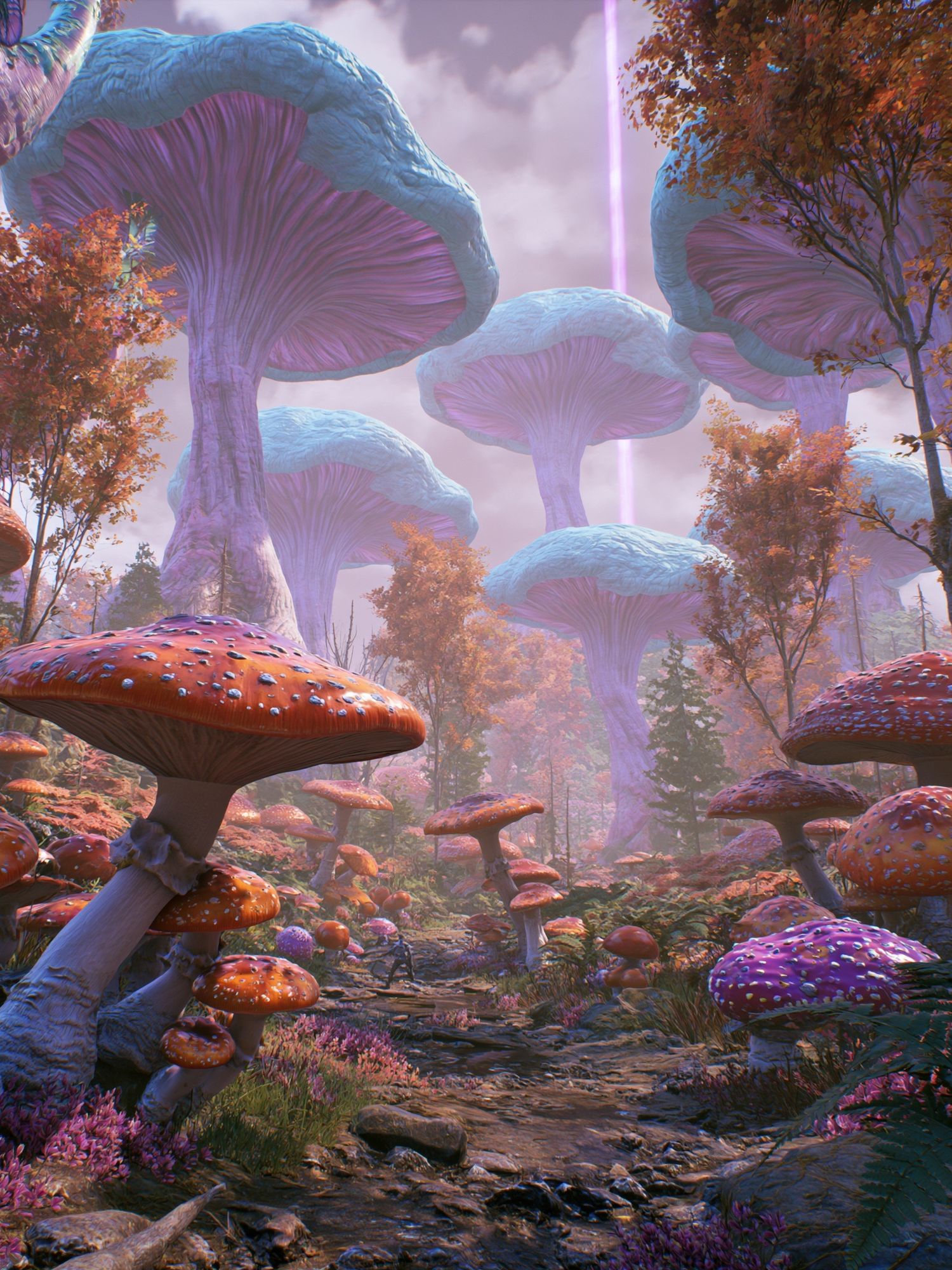 Fantasy Mushroom Forest Print. poster detail