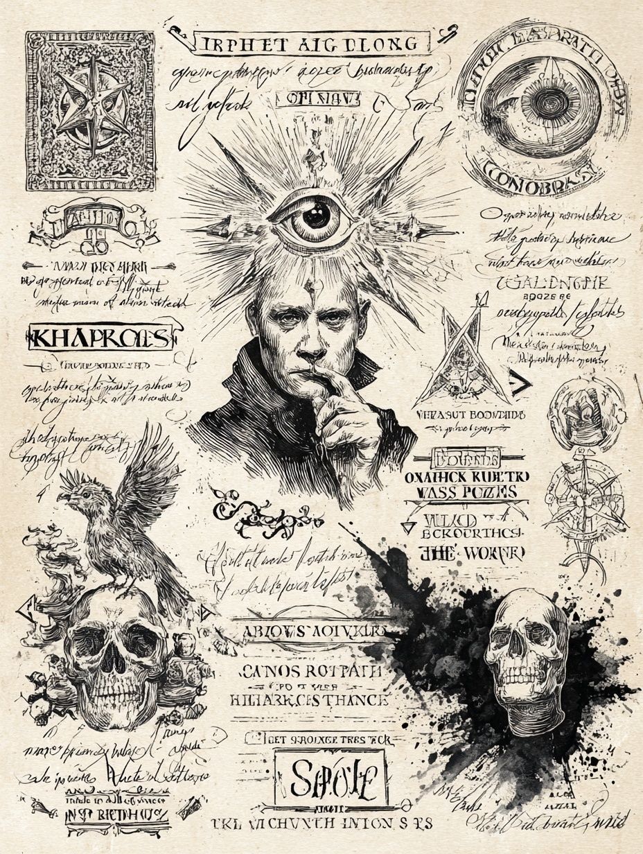 Occult Skull Collage Illustration Poster. poster detail
