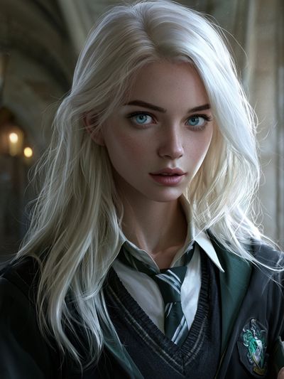 Blonde Wizard Portrait Print. poster