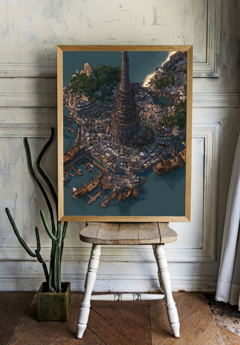 Fantasy Island Harbor Poster. — room view 1