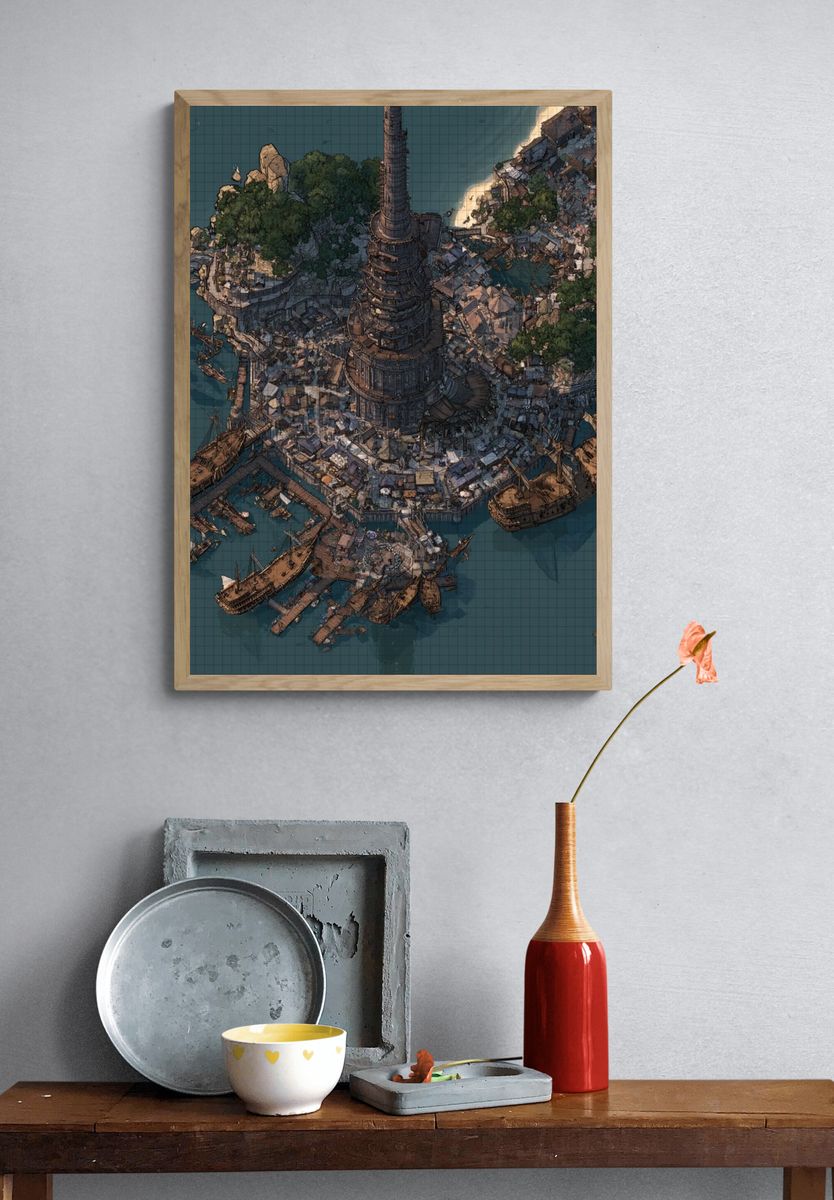 Fantasy Island Harbor Poster. — room view 3