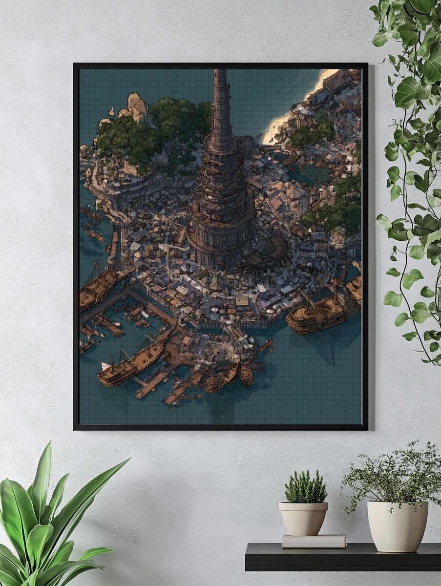 Fantasy Island Harbor Poster. — room view 4