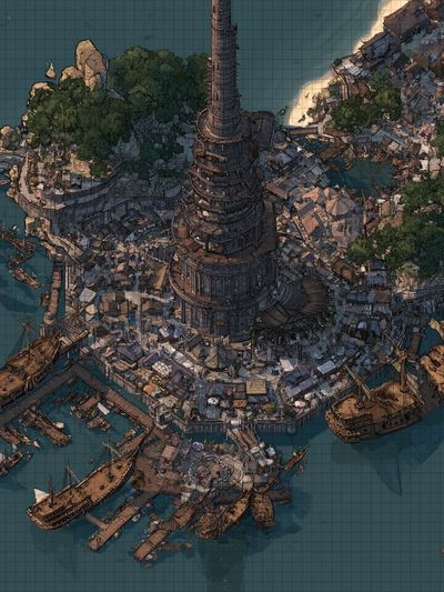 Fantasy Island Harbor Poster. poster