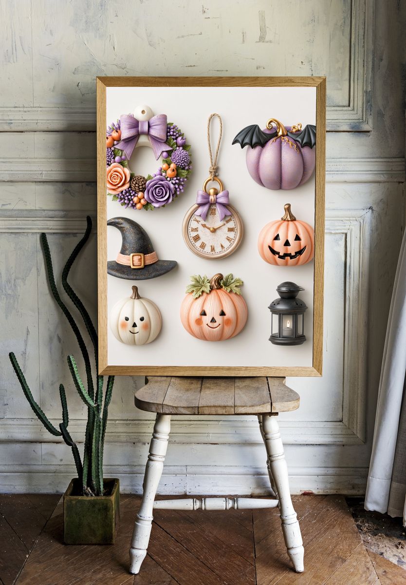 Whimsical Halloween Decor Poster. room preview