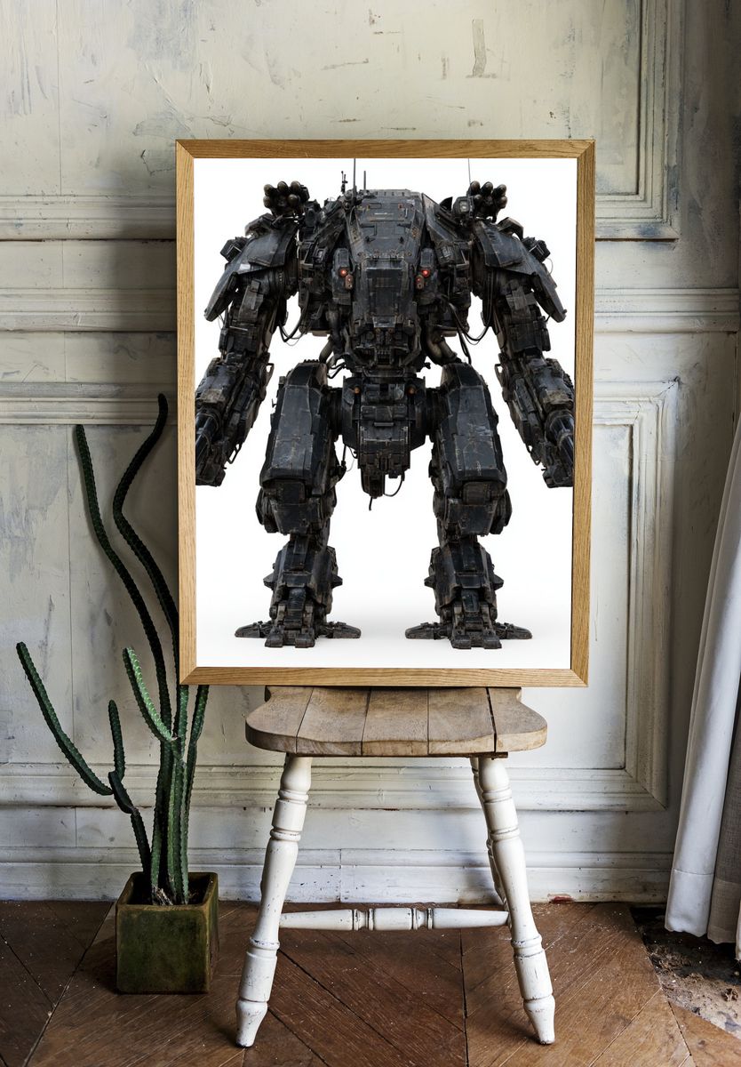 Armored Mech Sci-Fi Poster. — room view 1