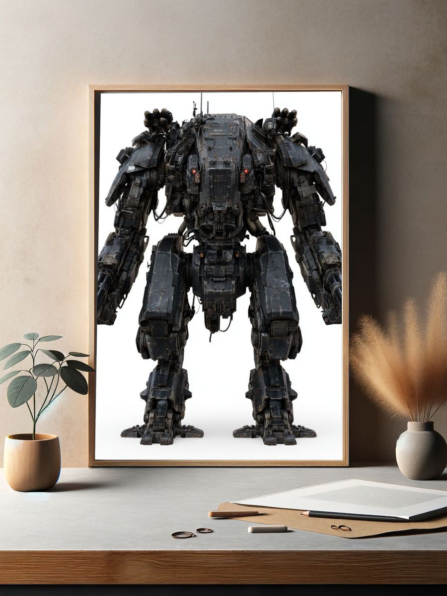 Armored Mech Sci-Fi Poster. — room view 2