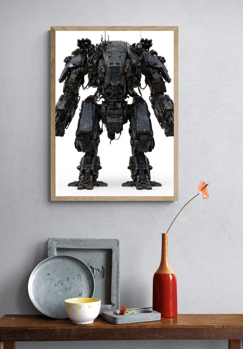 Armored Mech Sci-Fi Poster. — room view 3